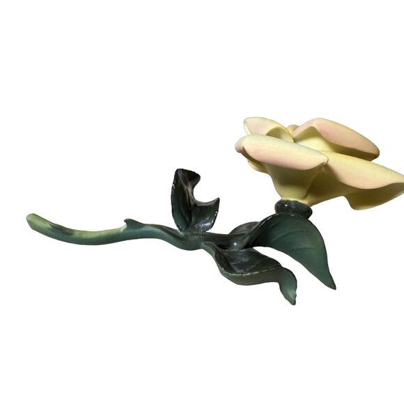 Avon 1987 Seasons Bloom Collection Yellow Rose Porcelain Flower Vintage - Picture 4 of 8